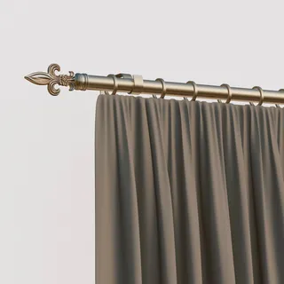 INDEKO Gardinenstange Lucca 1-läufig Ø 16 mm 260 cm Silber