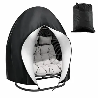 LOPYXBR Hängesessel Abdeckung 2 Personen, 200 x 230 cm Wasserdicht Schutzhülle Hängesessel Outdoor, 210D Oxford-Stoff Abdeckplane mit Reißverschluss Kordelzug