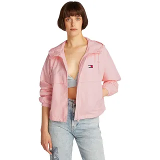 Tommy Hilfiger Tommy Jeans Damen Windbreaker Jacke Essential mit Kapuze, Rosa (Precious Pink), XXL