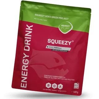 Big Pack Squeezy Energy Drink - Elektrolyte Energy Drink (Basic Formula) 1.500g - ohne Fruktose und mit wenig Süße | Entwickelt für maximale Magenverträglichkeit unter hoher körperlicher Belastung