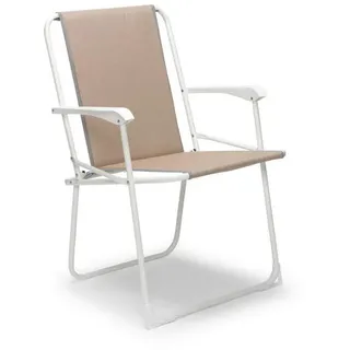 barths Klappstuhl mit Armlehnen Chiemsee beige, Metall, 1 St.