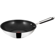 Tefal E79219 Jamie Oliver Induction Wokpfanne, Edelstahl, 28 cm