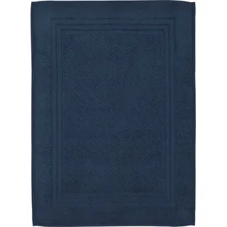 ROSS Duschmatte »Unifond« Höhe 1 mm fußbodenheizungsgeeignet   strapazierfähig Uni mit Bordüre, Badezimmerteppich, waschbar, blau