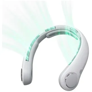 Jisulife Neck Fan 4 5000mAh Portable USB Neck Fan - Gray Powerbank (Akku) - Grau - 5000 mAh