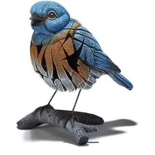 Enesco Edge Sculpture Western Bluebird auf AST, Tierfigur, 21,5 cm, Blau und Orange
