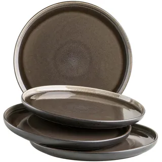 Mäser Dessertteller Niara 22 cm Grau/Schwarz 4er Set