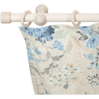 Gardinenstange SN DECO GROUP "Cafiro" Gr. 7, weiß (weiß antikfarben), L:280cm, Holzwerkstoff, Gardinenstangen, Gardinenstange, 28 mm, Holz, verschiedene Längen und Farben, Komplettset