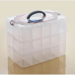 ASelected Sortierbox Aufbewahrung mit Griff Lego Aufbewahrungsboxen Sortierboxen für Kleinteile Stöckige Aufbewahrungsbox Stapelbar Aufbewahrungsbox mit Fächern für Kleinteile Perlen Schmuck