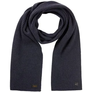 camel active Herren Strickschal aus reiner Lammwolle Navyblau, menswear-OS