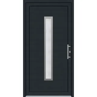 Panto Kunststoff-Haustür K016 Weiß-Anthrazit 110 cm x 210 cm DIN R