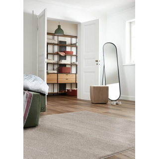 Teppich "Pure 190" Gr. 3, beige, B:133cm H:21mm L:190cm, Kunstfaser, SCHÖNER WOHNEN-KOLLEKTION, Teppiche, Teppich, Wohnzimmer, Schlafzimmer, uni, leichter Glanz, robuster Kurzflor