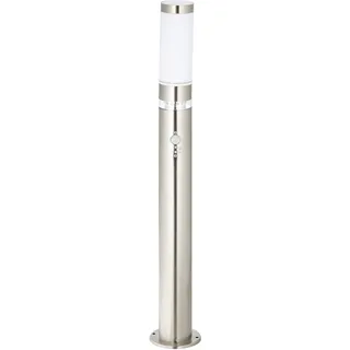 Brilliant Außen-Stehlampe LED 78 cm Edelstahl/Kunststoff Ø 8 cm Bewegungsmelder silberfarben