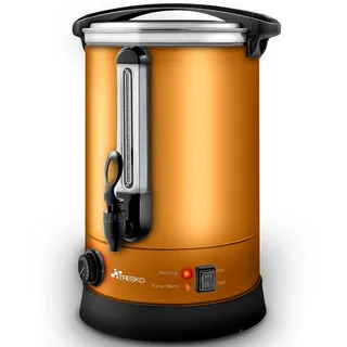 TRESKO® Glühweinkocher Kupfer 6,8L / 1500W Einkochautomat aus Edelstahl Glühweinkessel Glühweinautomat Heißgetränkeautomat Heißwasserspender - Kupfer
