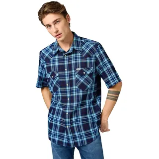 Wrangler Western Kurzarmhemd - Latigo Indigo - S
