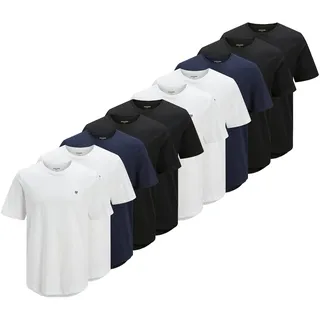 T-Shirt JACK & JONES "T-Shirt JPRBLABRODY TEE CREW NECK 10PK 10er Pack", Herren, Gr. XL, bunt (weiß, blau, schwarz), Obermaterial: 100% Baumwolle CO., Shirts T-Shirt