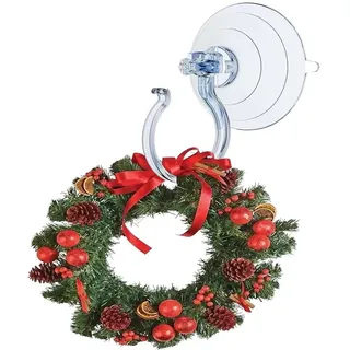 Saugnapf Haken Fenster Weihnachtskranz HaustüR Saugnapfhaken TüRkranzhalter für Haustür AußEn Weihnachtskranz Saugnapf Weihnachtskranz TüR Saugnapfhalterung Weihnachtsbeleuchtung Weihnachtskranz