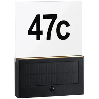 Paulmann Solar LED Hausnummernleuchte Neda insect-friendly 22,6 x 16,3 cm