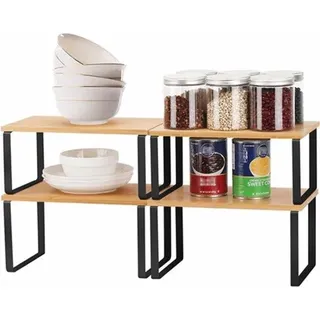 Ausziehbare Küchenregal Holz für Gewürze und Badezimmer