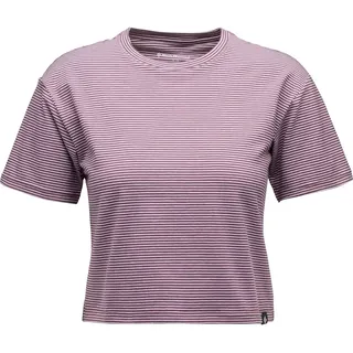 Black Diamond W BD Stripe Crop SS Tee fig-soft lilac (9691) XLG