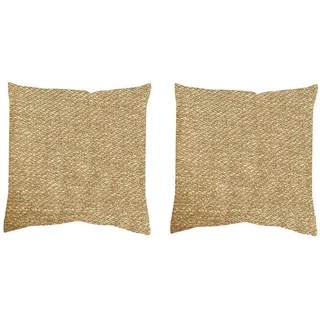 Kissenhüllen-Set , Gelb , Textil , Uni , 50x50 cm , Heimtextilien, Bezüge, Kissenbezüge