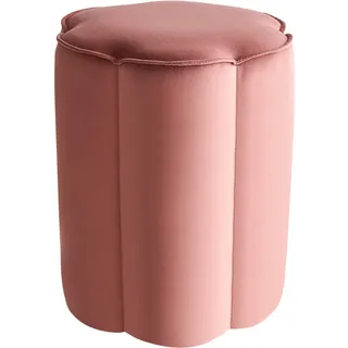 Beliani Pouf Rosa Tappen , Pink , Textil , Rund , 39x45x39 cm , Wohnzimmer, Sessel, Hocker & Hockerbänke, Poufs