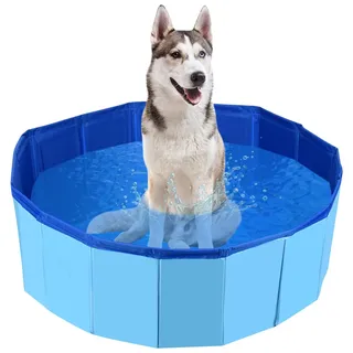 DUOJIN Hundeplanschbecken, Pool Hundepool, Faltbare Hunde-Haustier-Badewanne, großes PVC-Haustier-Schwimmbad, Planschbecken für Haustiere, Hundeschwimmbad, rutschfeste Hunde Badepool Badewanne im