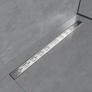 EMKE Duschrinne 100cm Edelstahl Duschablauf Flach, Siphon mit Geruchsstop/Haarsieb Randablauf,Seitenreihendesign Duschablauf Ablaufrinne Dusche Duschabfluss für Badezimmer