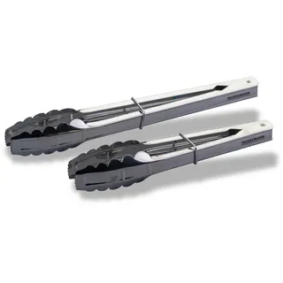 Fackelmann Küchenzangen-Set 2-teilig Edelstahl Silber/Weiß