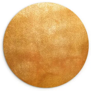 MuchoWow Wandbild Eisen - Rost - Gold - Metall - Luxus 60x60 cm , Goldfarben , Kunststoff , Rund , 60x60 cm , einfache und schnelle Anbringung , Bilder & Rahmen, Bilderrahmen, Bilderrahmen & Fotorahmen