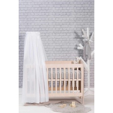 Jollein - Betthimmel Vintage White 155cm - Rosa Baldachin für Babys & Kinder - Himmel für Babybetten - Bett Schleier weiß - Schlafzimmerdekoration - Moskitonetz