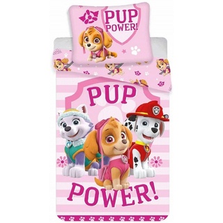 BrandMac Paw Patrol Bettwäsche Set rosa 135x200cm 80x80cm