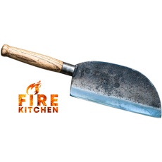 Schmiedeglut | FireKitchen-Messer I Rustikales Kochmesser | FK1 I Grillmesser | Outdoormesser | rustikales Fleischmesser I BBQ Messer I Hackmesser I Campingmesser I Zufriedenheitsgarantie