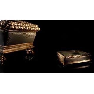 Couchtisch  Design Möbel Stil Barock Holz Italienische Tisch Tische Couchtische - Braun