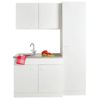 kochstation KS-Elster Pantryküche ohne E-Geräte 150 cm weiß