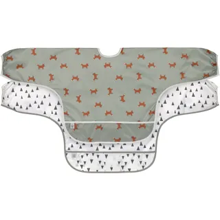 LÄSSIG Lätzchen »Little Forest, Fuchs«, (Set, 2 St.), langärmelig, mit integriertem Auffangschutz; PETA-approved vegan, bunt