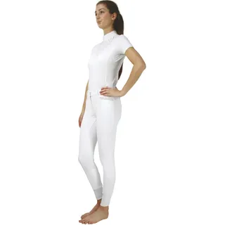 Hy - "Roka Rose" Bluse für Springreiten für Damen BZ4231 (XS) (Weiß/Marineblau/Roségold) - Weiß
