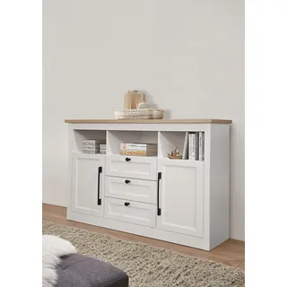 OTTO home Ismund 121 x 95 x 39 cm Weiß / Naturfarben