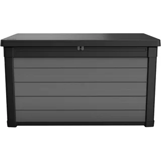 Ondis24 Keter Kissenbox Premier Box, Sitztruhe, XL Gartenbox, Outdoor Auflagenbox, Kissentruhe Garten, Sitzbank, regensicher (380 Liter)