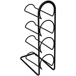 [en.casa] Weinregal Anchamps , Schwarz , Metall , 11.5x43.5x21 cm , Weinregale