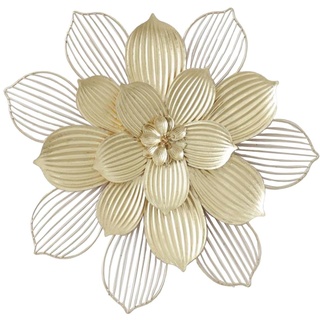 DRW Wandleuchte in Blumenform aus vergoldetem Metall, 4 x 45 x 49,5 cm