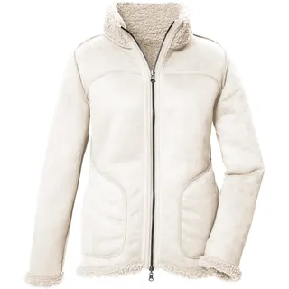 Wendejacke "GW 62 WMN JCKT", Damen, Gr. 40, beige (creme), Obermaterial: 100% Polyester, G.I.G.A. DX BY KILLTEC, Jacken Wendejacke, Wendbare Damenjacke in Wildlederoptik, warm, mit 4 Taschen