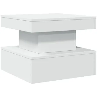 vidaXL Couchtisch mit LED-Leuchten Weiß Holz 50 x 50 x 40 cm
