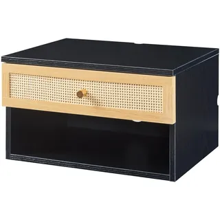 [en.casa] Wandregal Eiker , Holzwerkstoff, Kunststoff , 1 Schubladen , 31.5x23x40 cm , Wohnzimmer, Regale, Wandboards