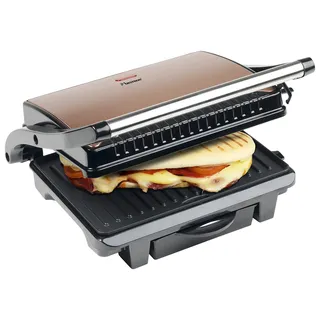 Bestron ASW113CO Panini Grill kupfer/schwarz