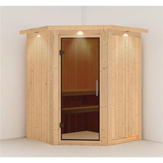 Bild von Sauna Nanja 68mm 230V Kranz ohne Saunaofen moderne Tür