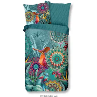 Duvet cover HIP 155x220 + 1* 80x80 cm - mandalas, flowers and birds - Bunt