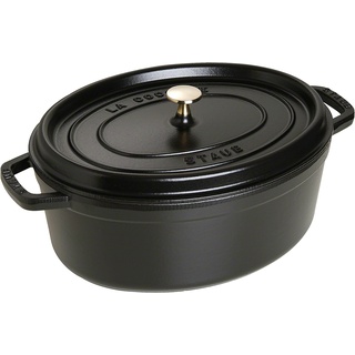 Staub Cocotte 33 cm oval schwarz