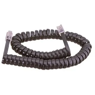 Brightium 4-adriges, gedrehtes Telefonkabel, schwarz, ideal für Telefonverbindungen und Kommunikationssysteme.