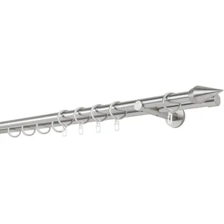 MYDECO Vorhangstange Point 2-läufig Ø 20 mm 400 cm Silber