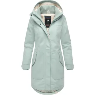 Wintermantel RAGWEAR "Wintermantel Jannisa Coat", Damen, Gr. XL, blau (mint25), Obermaterial: 100% Polyester PES.  Obermaterial: Futter: 100% Polyester PES. 100% Polyester PES., Mäntel Wintermantel